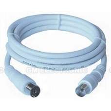 PremiumCord IEC (M) - IEC (F), 75 Ohm, 5m TV propojovací kabel